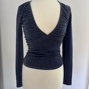 Midnight blue evening top